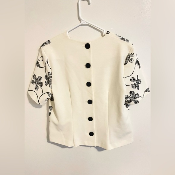 Sz 14W Alexandra Michaels  vest white & black - Picture 2 of 8